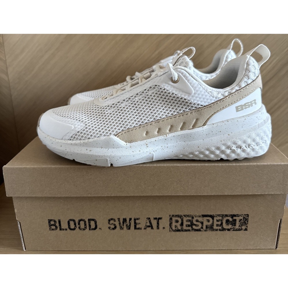 Under Armour Women's Project Rock Blood Sweat Respect 5, Stone/Field Khaki, Sz 7